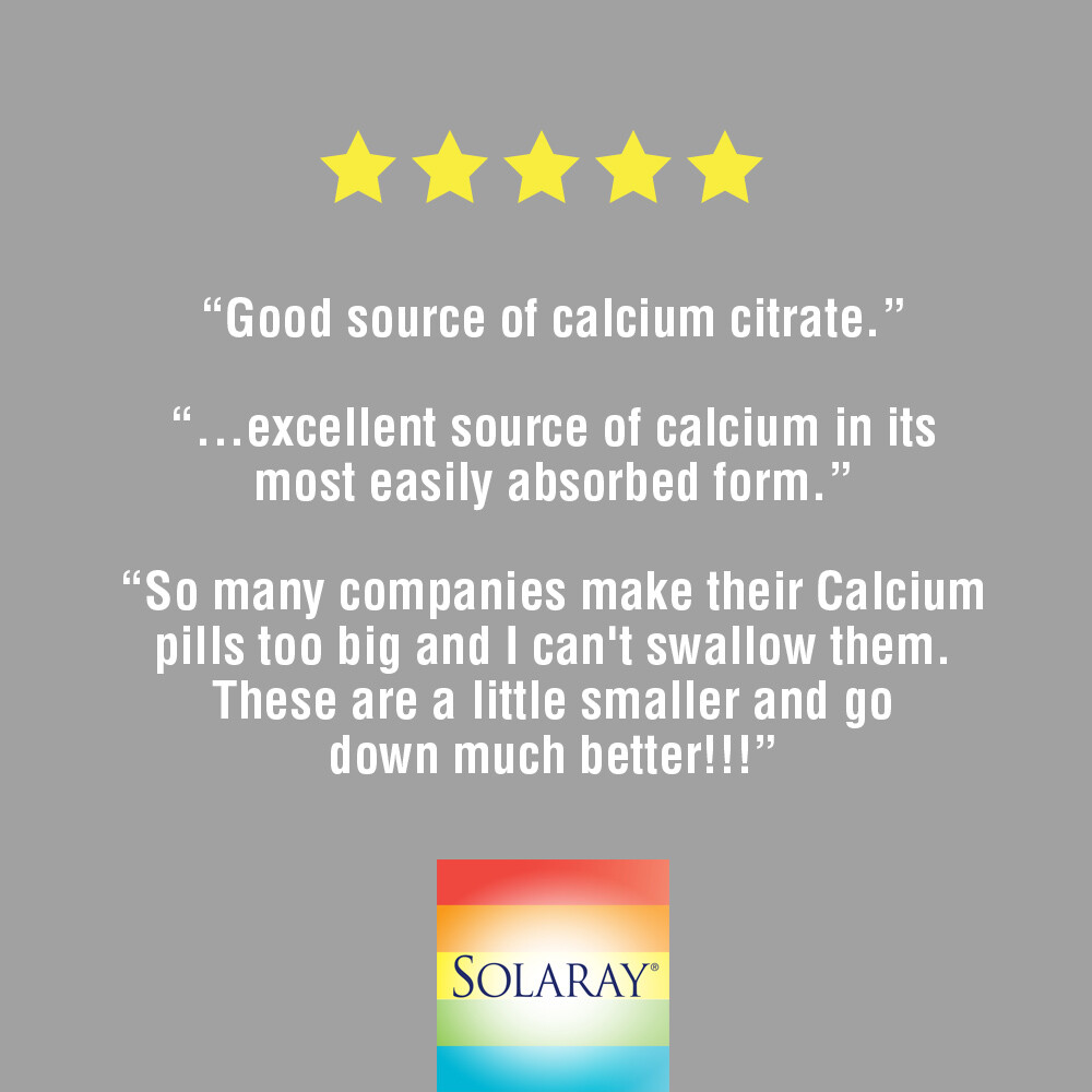 Solaray Calcium Citrate Complex | 1000 mg | 240 capsules