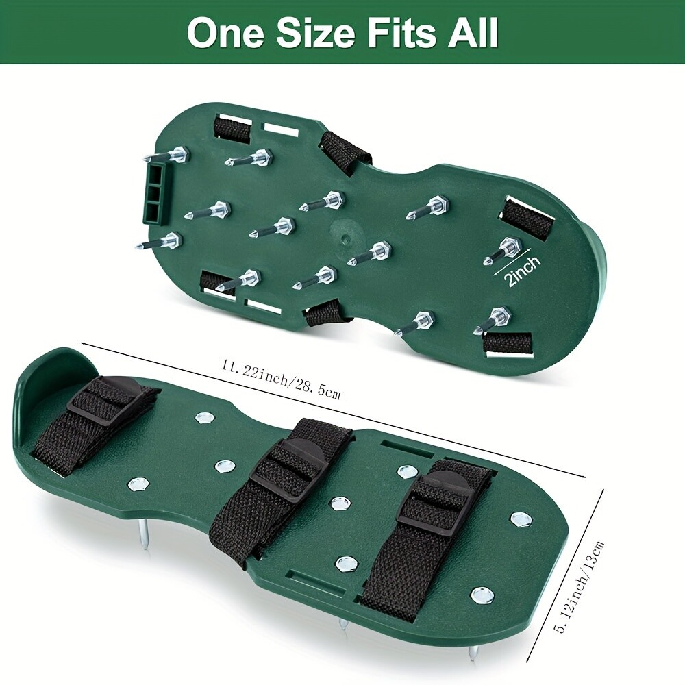 Manual Lawn Aerating Shoes Adjustable Straps