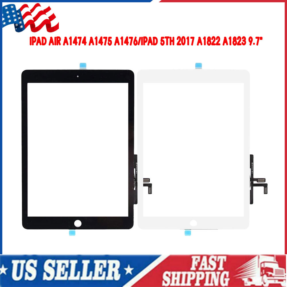 For iPad 5th Gen 2017  A1822 A1823 Touch Screen Panel Replacement Touch White