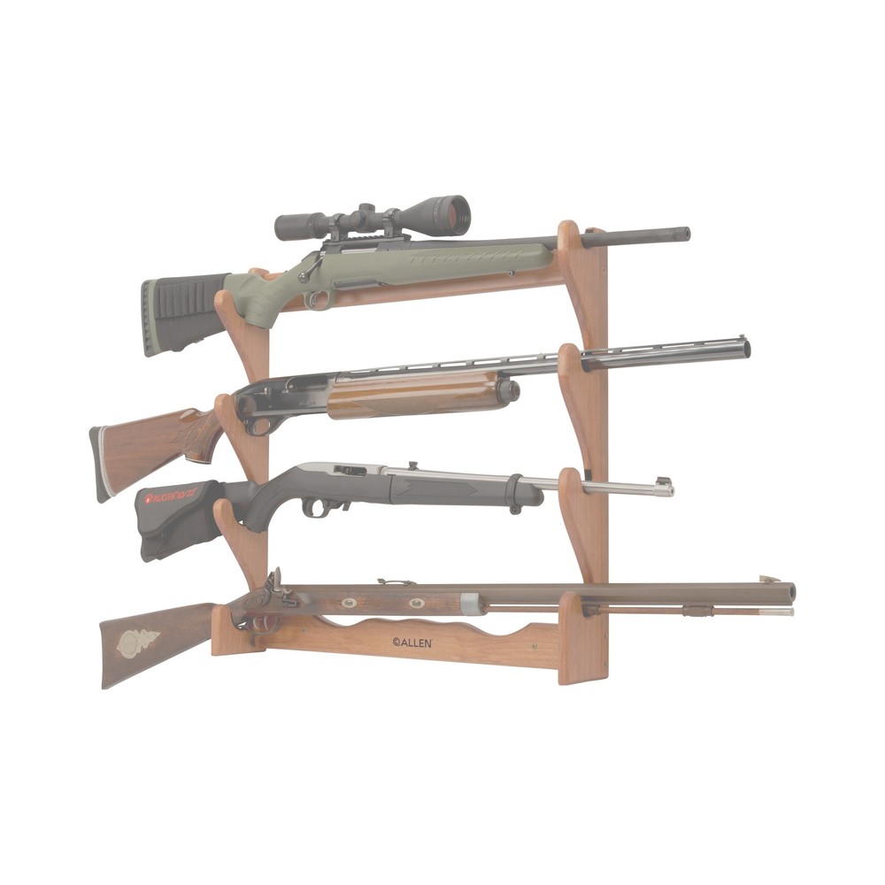 4-Gun Wooden Firearm Rack