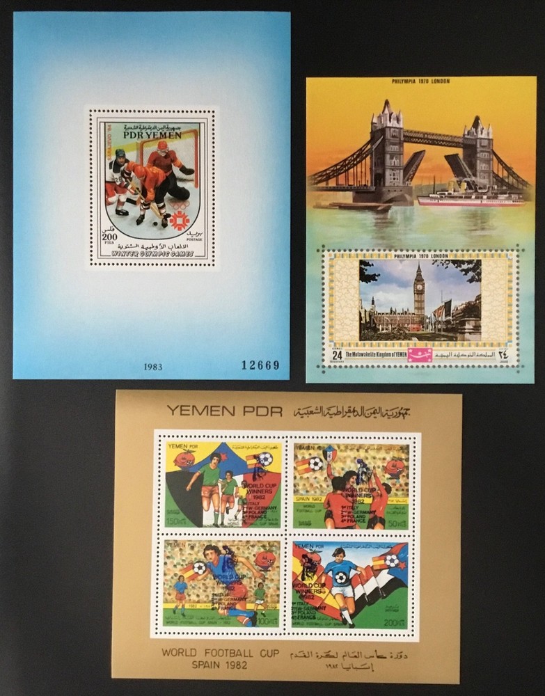 Yemen - 3 miniature sheets MNH