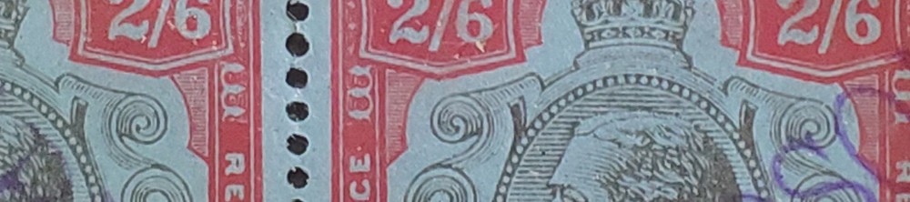 BERMUDA. GV. 1924/32. RARE ERROR! "Break in Scroll" 2/6d & other error? Used.