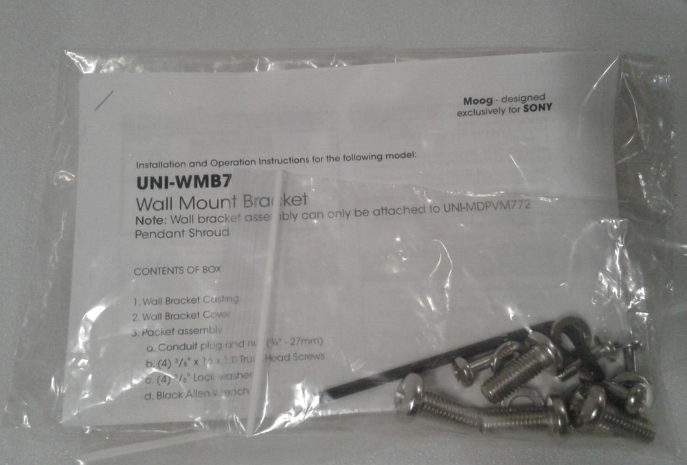 Moog UNI-WMB7 Wall Mount Bracket - New in Box