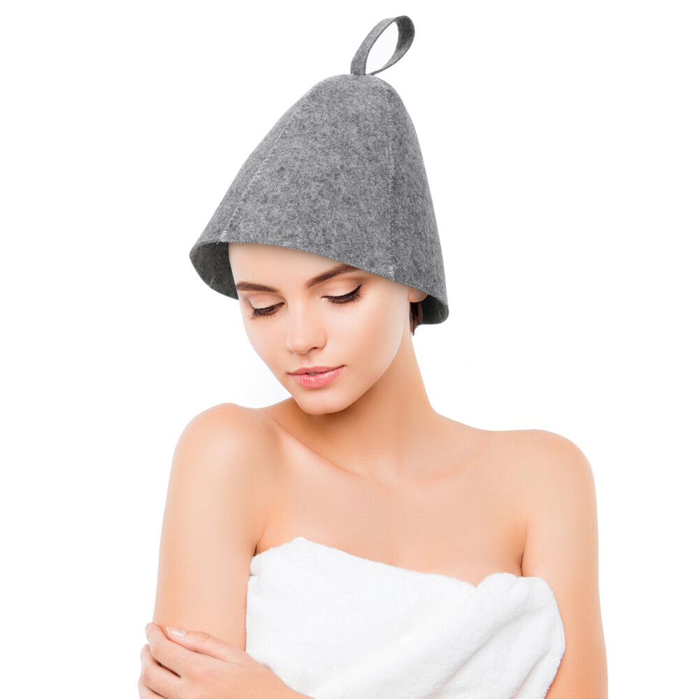 2PCS Felt Sauna Hat Thickened Comfortable Sauna Hat Bathing Hat Sauna Hat