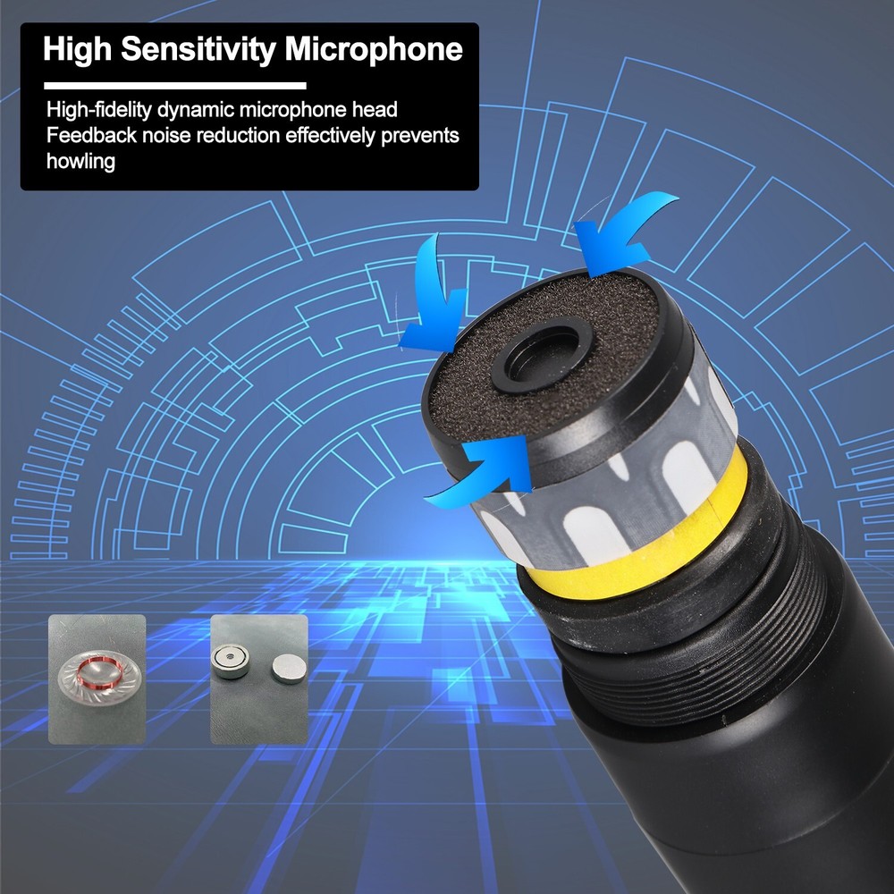 Professional Microphone Wireless 4 Channels Handheld Dynamic Karaoke Mic Band
