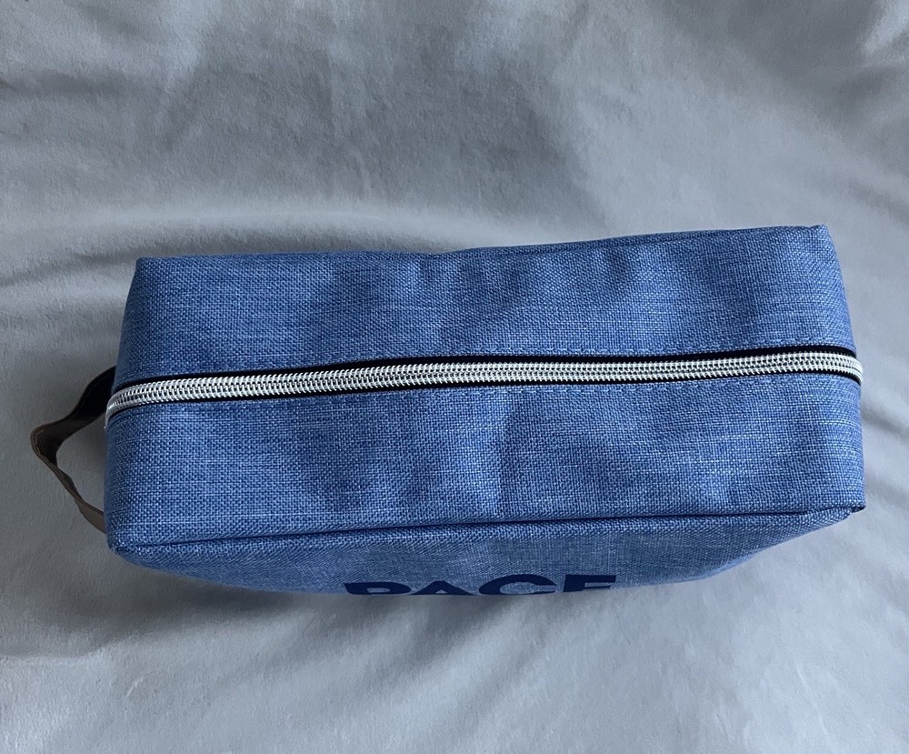 Pace University Toiletry Travel Bag Pouch Blue Zip Handle