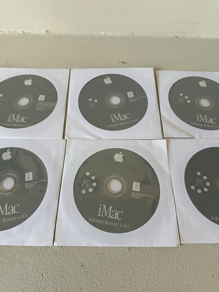 iMac Software Restore CD Disc Version 10.1.2 9.2.2 (6 Discs)