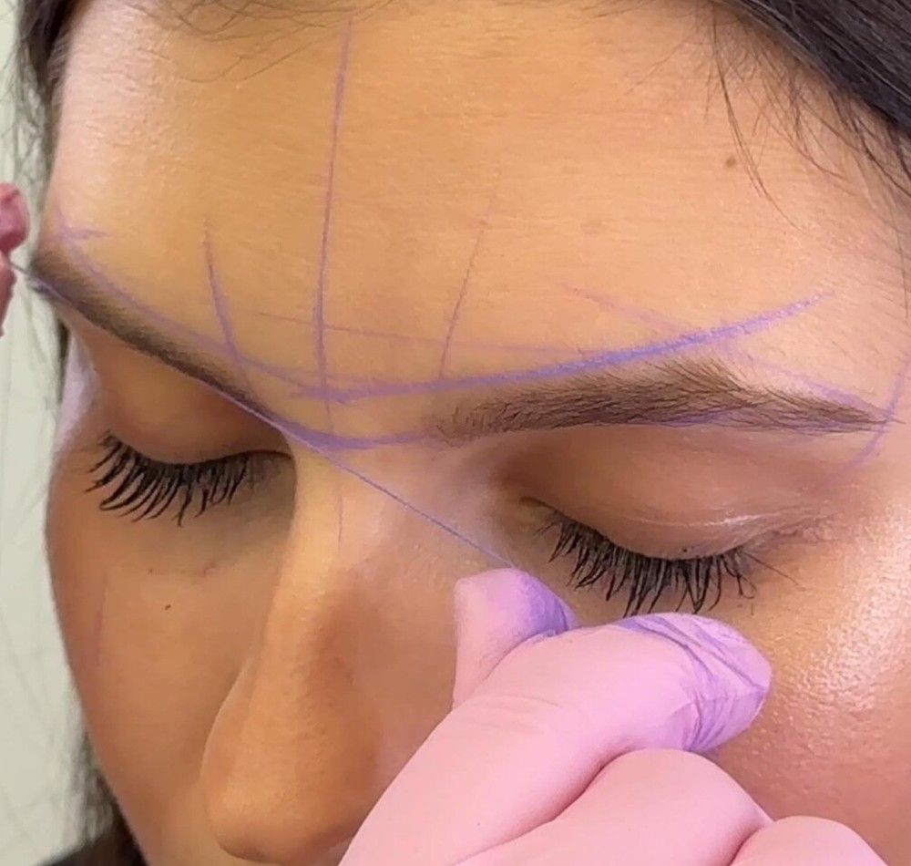 Premium Pre-Inked Mapping String Lilac 100 Ft Eyebrow for Permanen