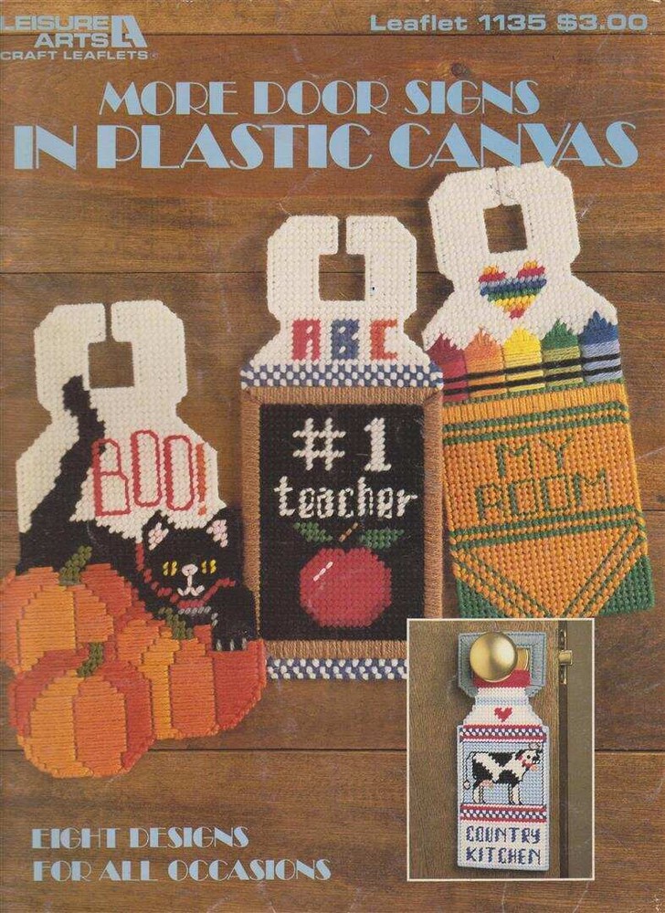 OOP!!! MORE DOOR SIGNS IN PLASTIC CANVAS