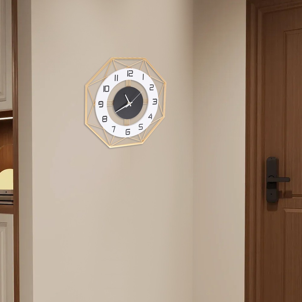 Stylish Octagonal Wall Clock with Silent Sweep Movement and Durable Design