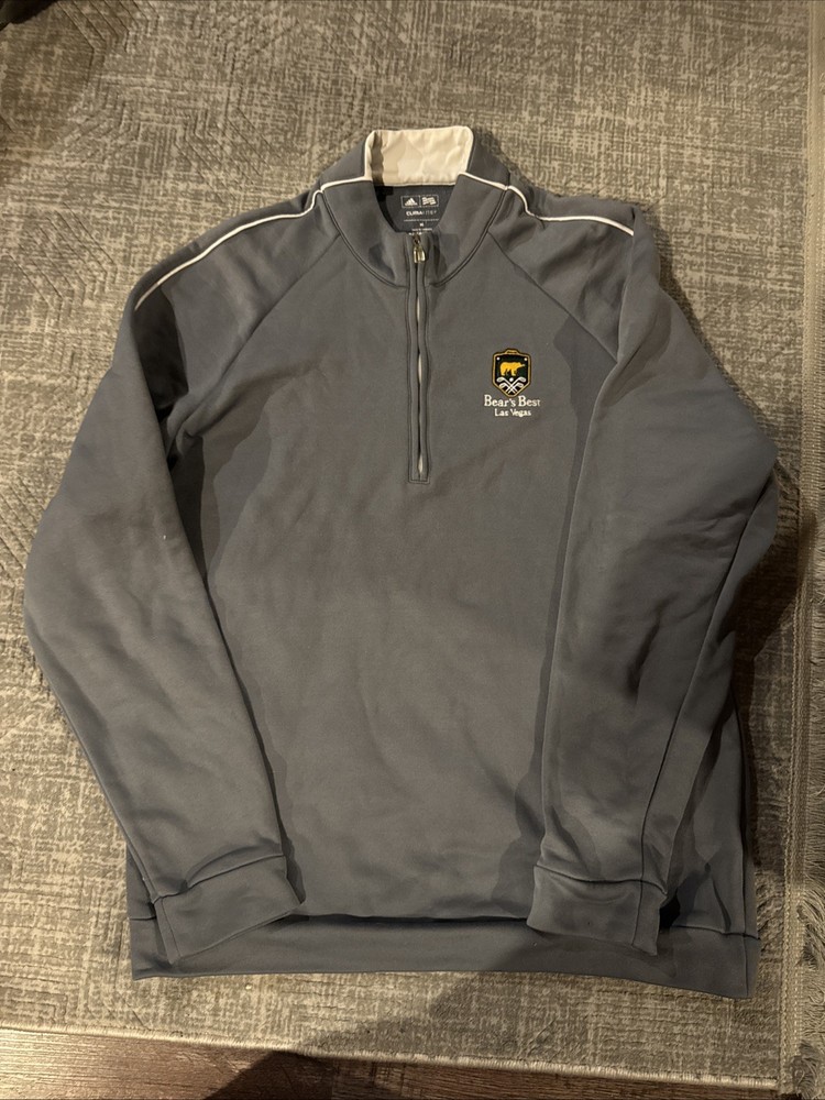 Adidas Climalite 1/2 Zip Medium Pullover Grey - Bear’s Best Golf Las Vegas Used