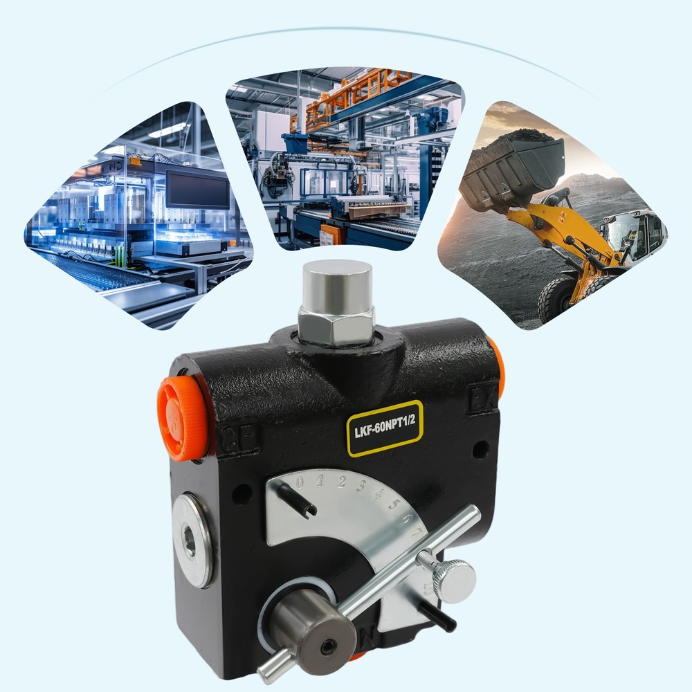 Hydraulic Adjustable Variable Flow Control Valve 0-16 GPM, 1/2” NPT LKF-60