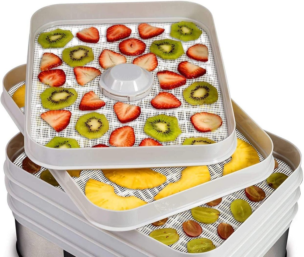 6 Pack Silicone Dehydrator Sheets,Non-stick Food Fruit Dehydrator Mats Reusable