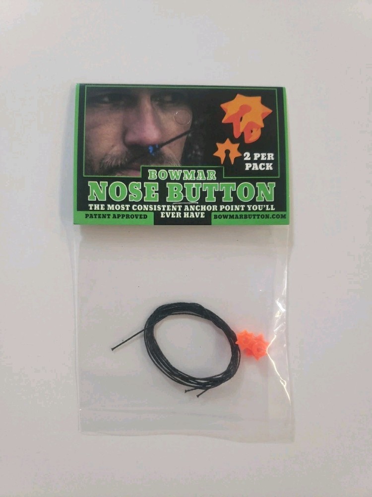 Bowmar Archery Nose Button 2 Piece Orange