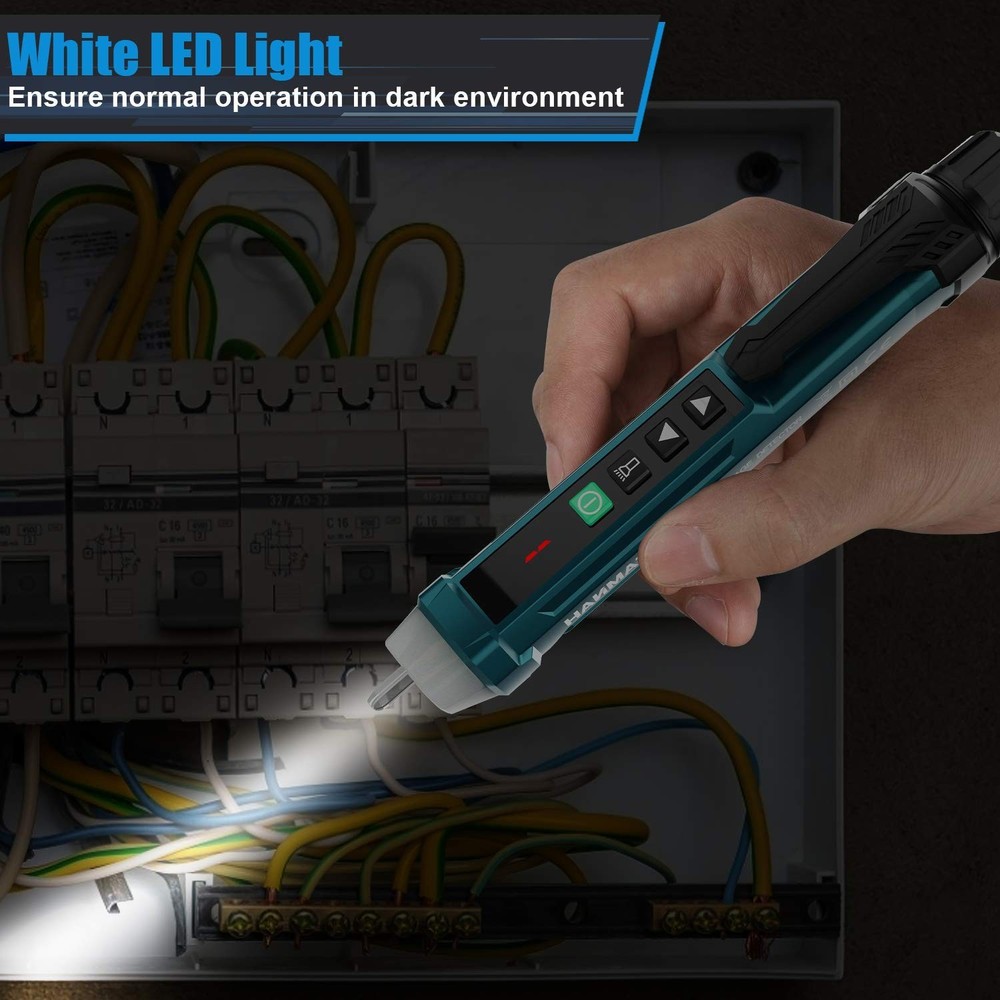 Versatile Non-Contact AC Circuit Tester with Adjustable Sensitivity & LED Light
