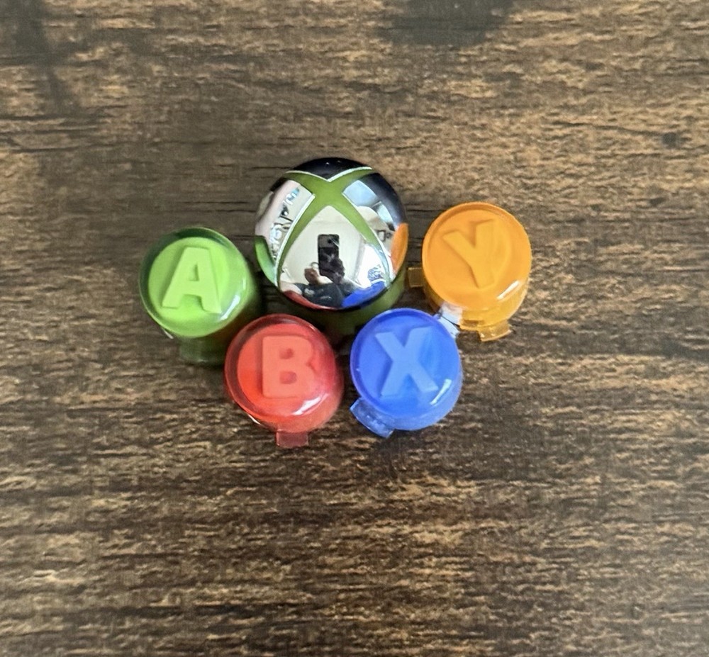 Genuine OEM Microsoft XBox360 Controller Replacement Parts ABXY & Guide Buttons