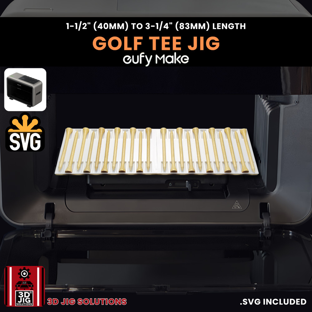 EufyMake E1 UV Printer Jig | Golf Tee Template