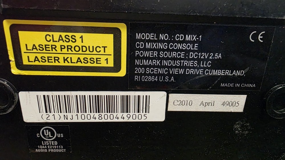 Numark CDMIX1 Professional Dual CD Mixing Console