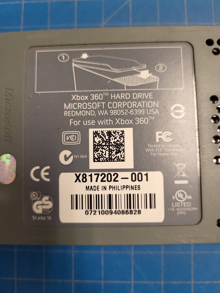 Microsoft Xbox 360 HDD Hard Drive 60GB Replacement Console Part