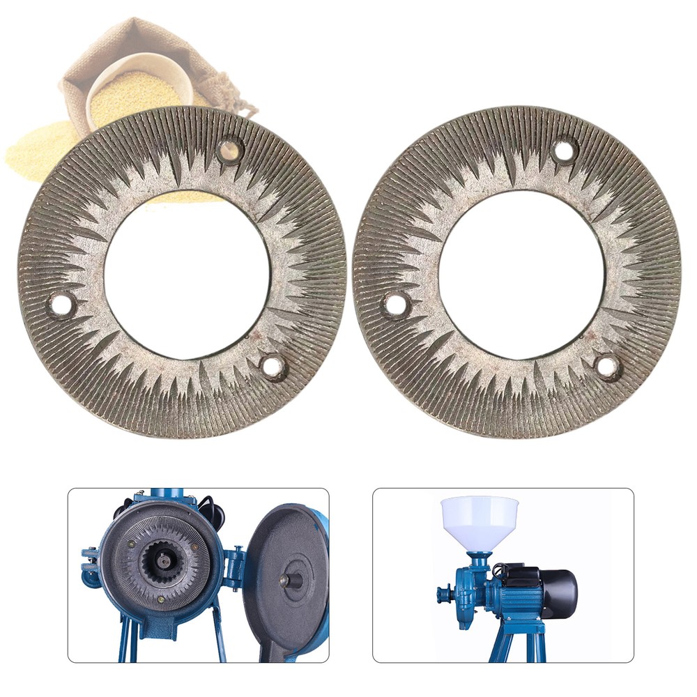 110V Electric Grain Mill Grinder Grinding Sheets Replacement Grinding Plate 2Pcs
