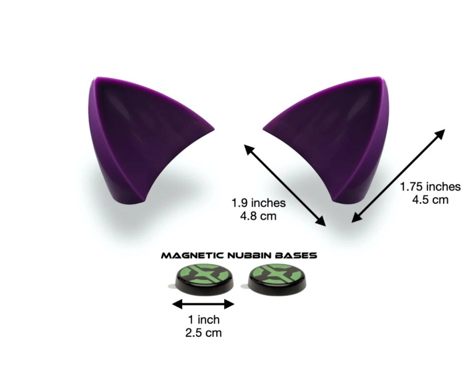 CAT EARS PURPLE - MOTORCYCLE HELMET ACCESSORY