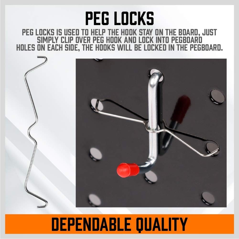 238 PCS Pegboard Hooks Assortment Kit – 16 Types Heavy Duty Pegboard with Bin...