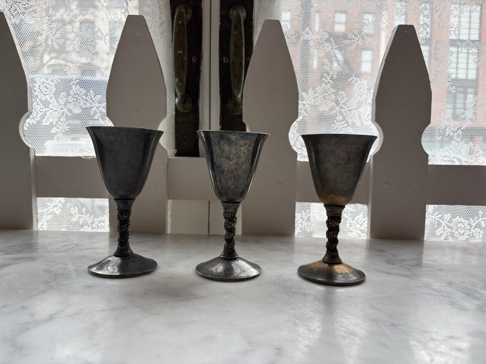 Silver Antique Cups 31pc