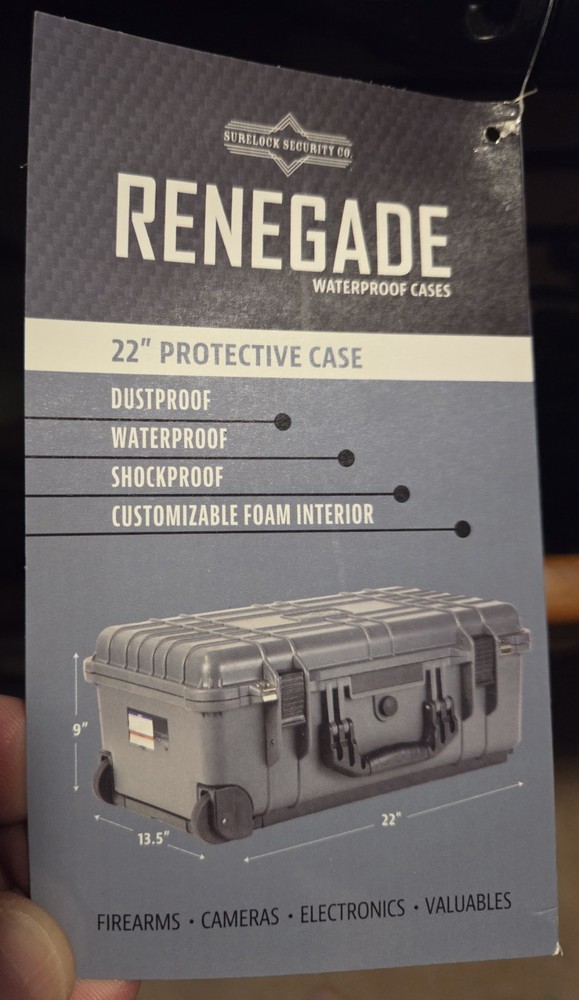 Surelock Security Renegade 22" Wheeled Waterproof Case