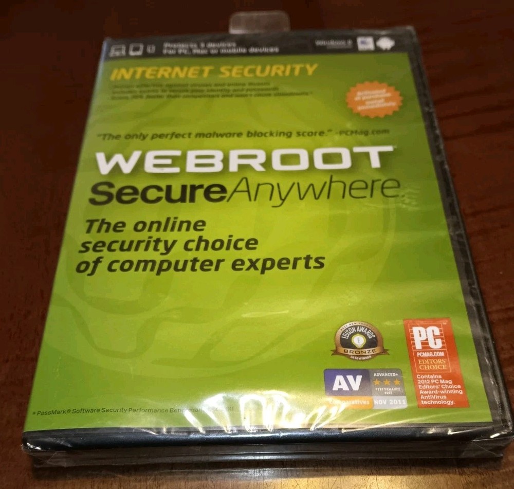 Webroot Software Secure Anywhere Internet Security Plus 2013 for PC, Mac