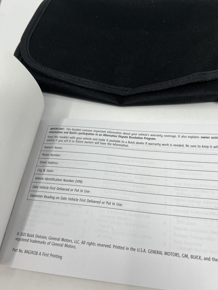 2022 Buick Encore GX Owners Manual OEM Complete Set