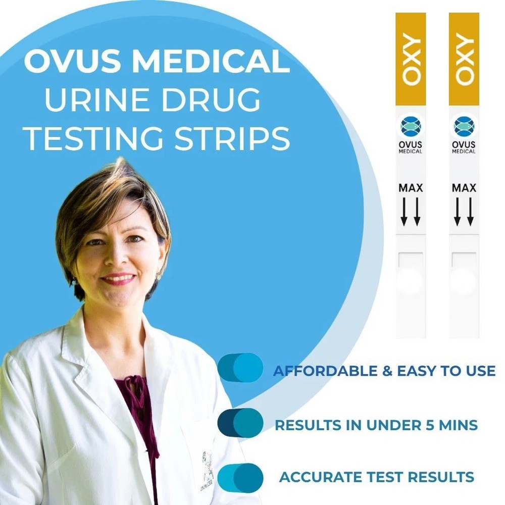 Ovus Medical Oxycodone Drug Test Strips – OXY | 5 Min Results, - Multiple Strips