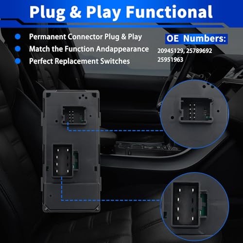 Upgraded 20945129 Driver Side Power Master Window Switch for:-Chevy Silverado
