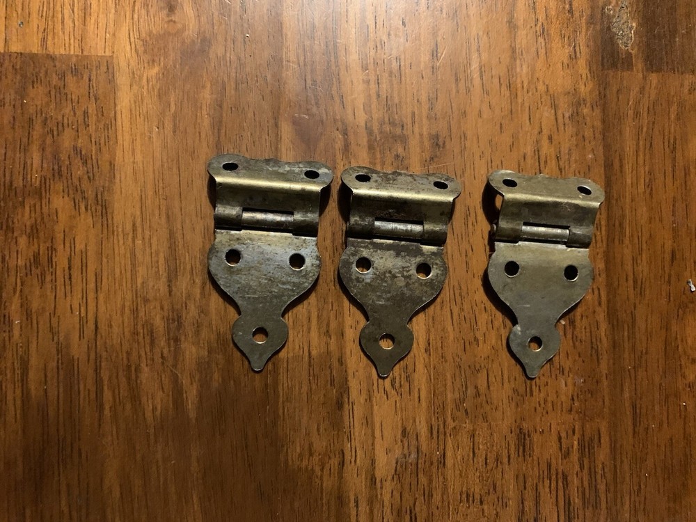 Vintage brass hinges set of three