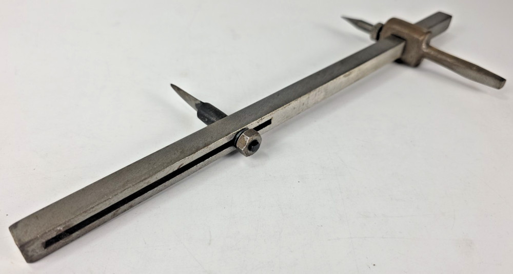 Vintage Unbranded Beam Compass 13" Inch Drafting Tool