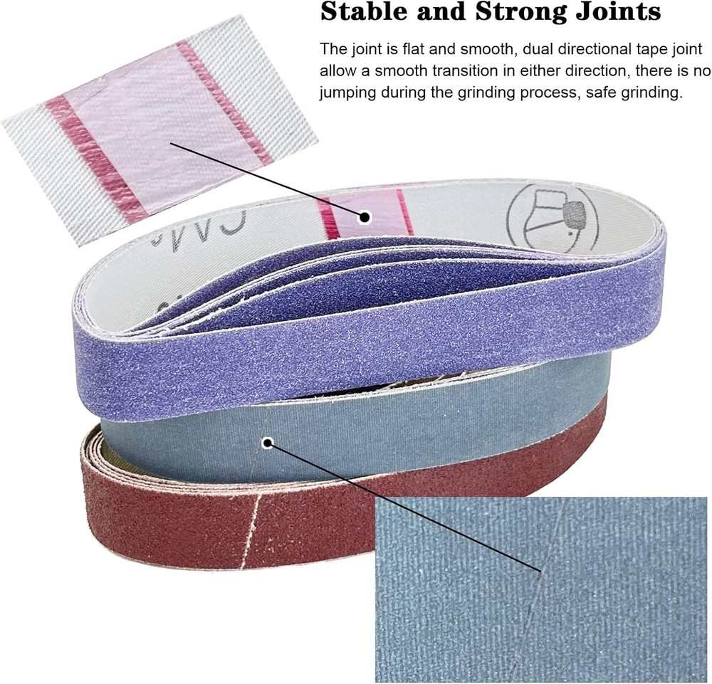 45 Pcs 3/4" x 12" Replacement Sanding Belt Kit for Work Sharp Knife & Tool Sh...