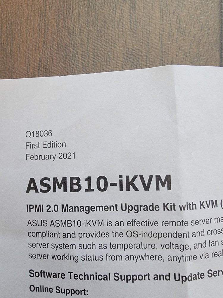 Asus ASMB10 IKVM Module for Asus Server Mother board