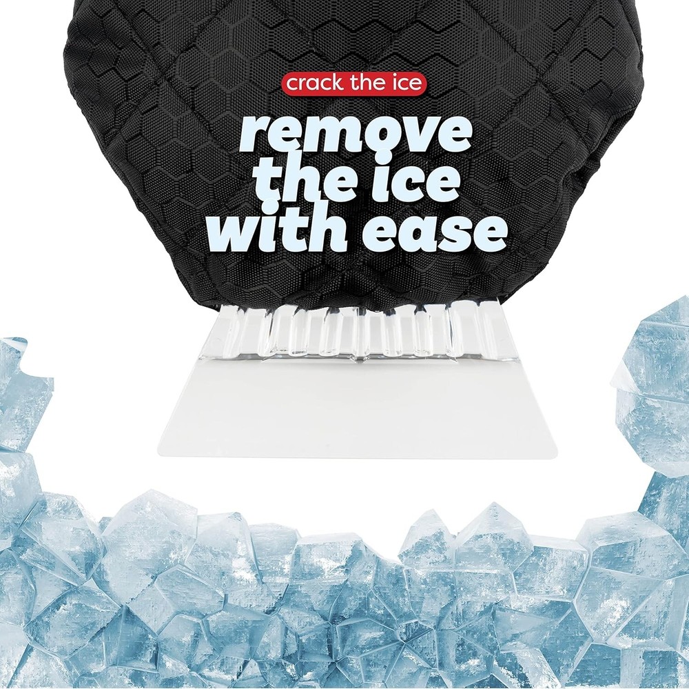 2 Pack SCRUBIT Ice Scraper with Glove Car Windshield Scraper for Ice and Snow