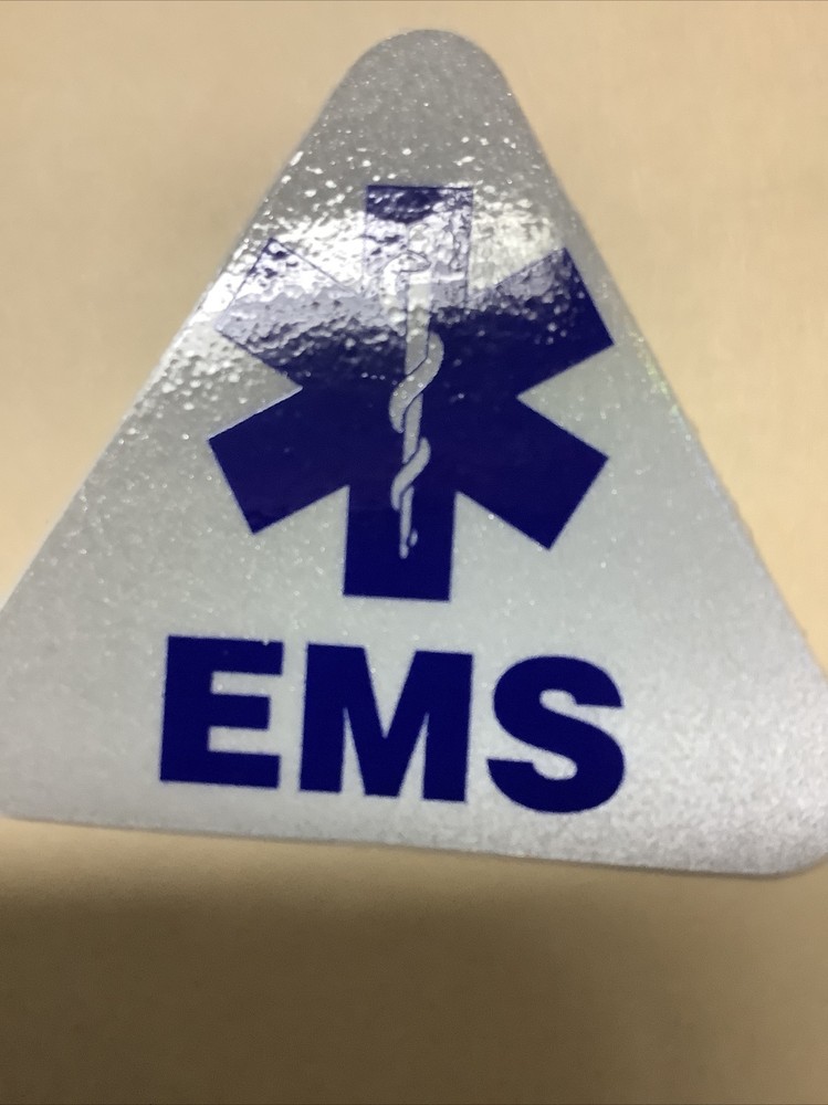 EMS REFLECTIVE TRIANGLE DECAL