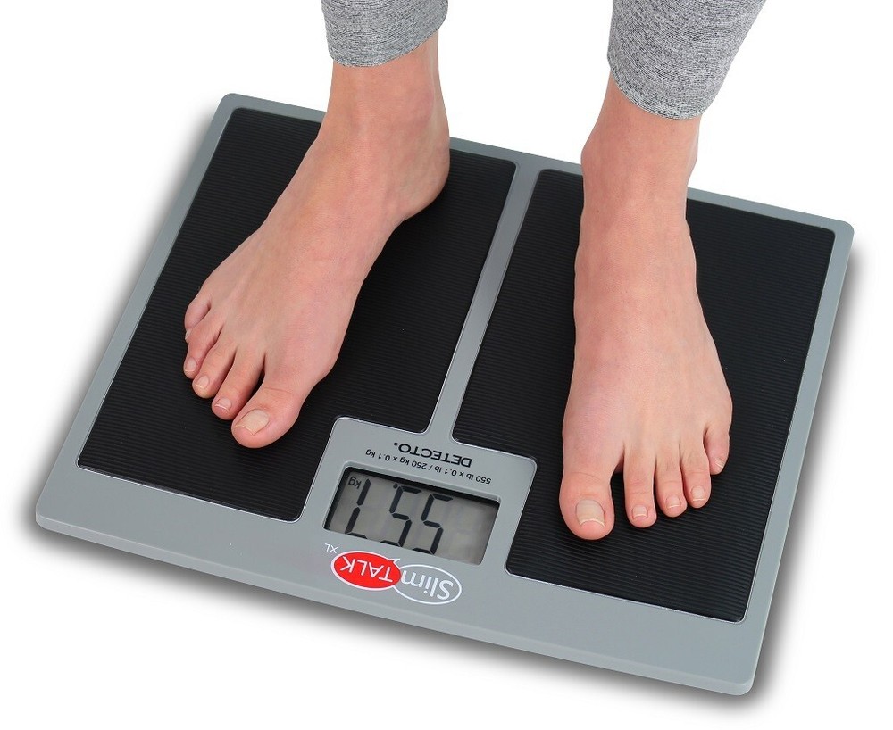 NEW Detecto SlimTalk XL Talking Scale Digital Low Profile Extra Wide Scale
