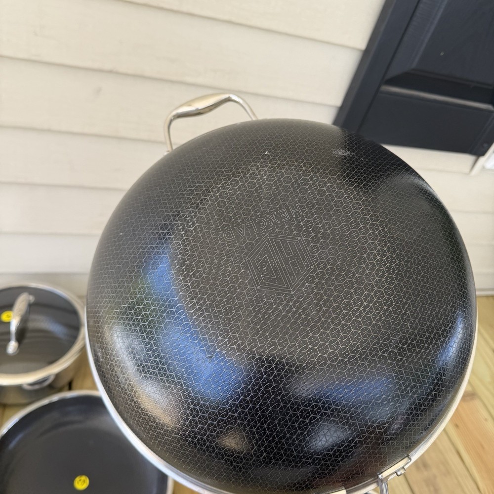 Hexclad Hybrid Cookware 6 Piece Set Preowned Great Condition