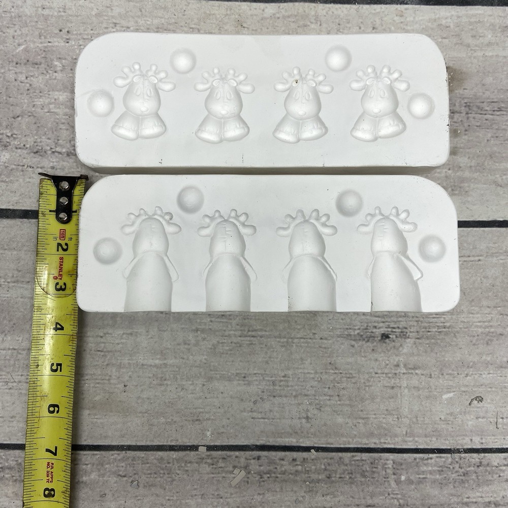 J564 Four Tiny Reindeer ATT. Clay Magic Ceramic Casting Mold