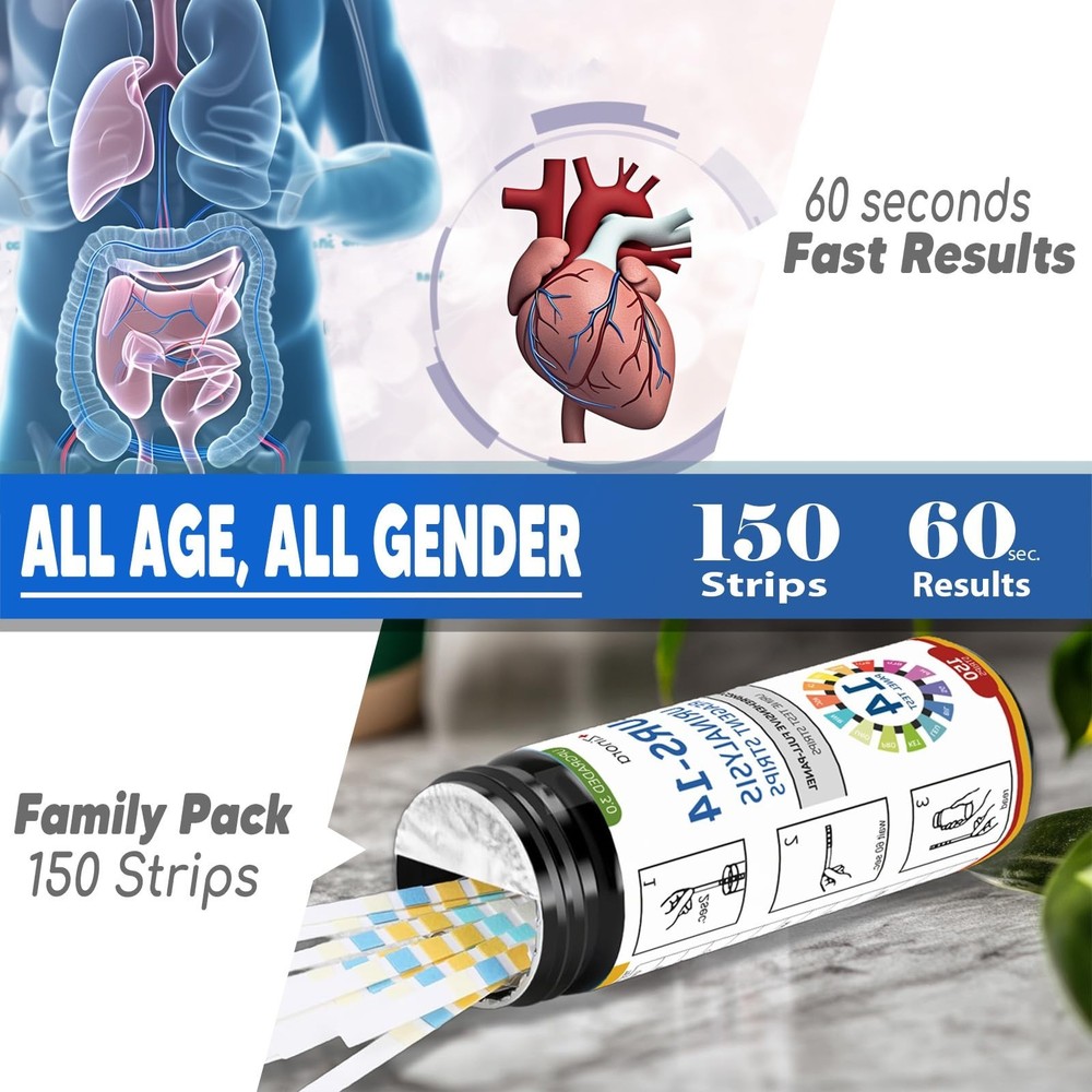 14-Parameters Urine Reagent Strips [150ct], Comprehensive Urinalysis Detectio...