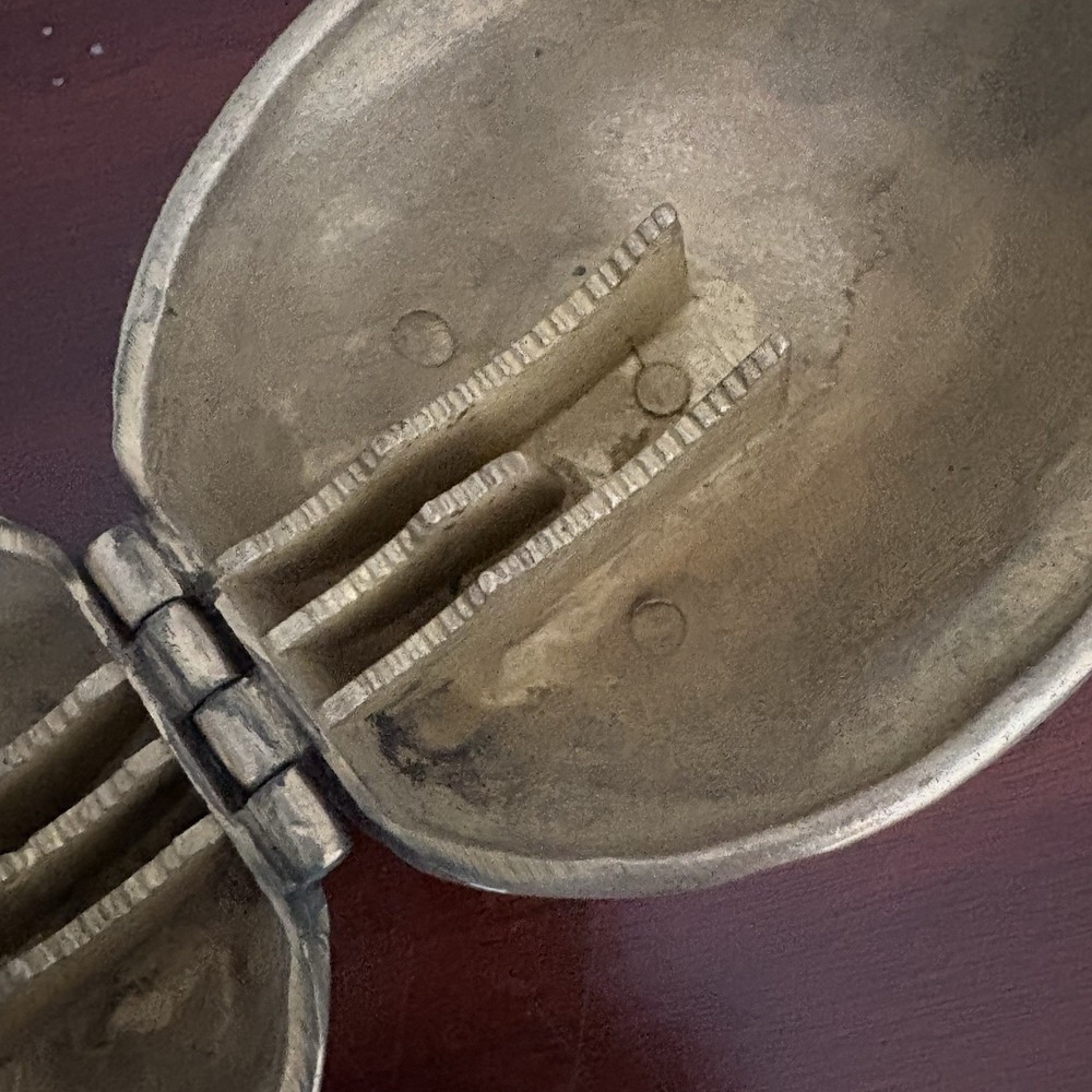 Brass Vintage Walnut Shaped Nutcracker - Interpur - Hinged