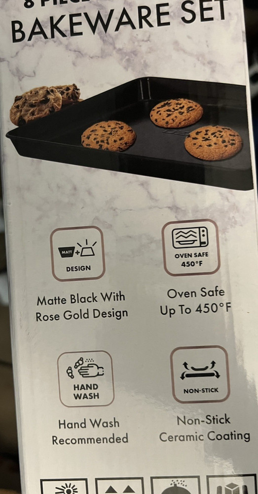 Delta 8 Pc. Stackable Non-Stick Bakeware Set