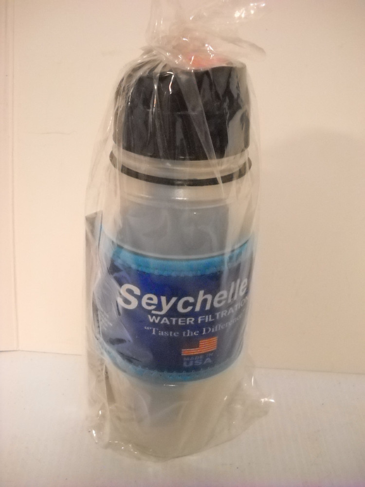 Seychelle Water Filter Water Bottle W/ Extra Filter & Shoulder Strap