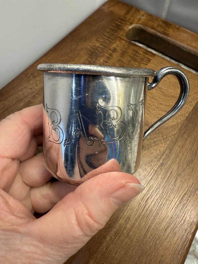WR Rogers Silver Plate # 05 Baby Cup Read