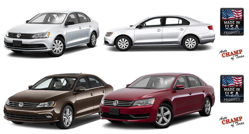 2011-2018 VW Jetta -Driver Side Bottom Replacement Leather Seat Cover Black