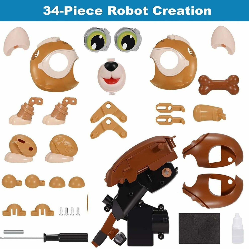 DIY Electronics Pet Dog with Bone, Interactive toy