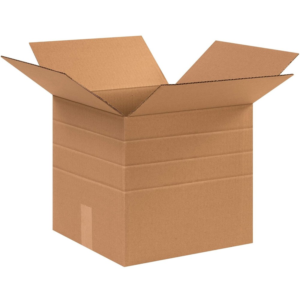 25 12-1/2" x 12-1/2" x 12" Multi-Depth Corrugated Boxes