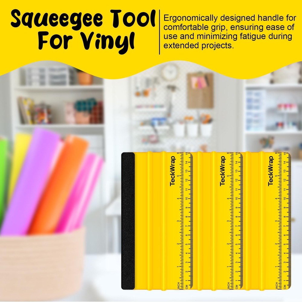 TECKWRAP Squeegee for Vinyl Felt Squeegee Scraper Tool for Decals, Inkjet Sti...